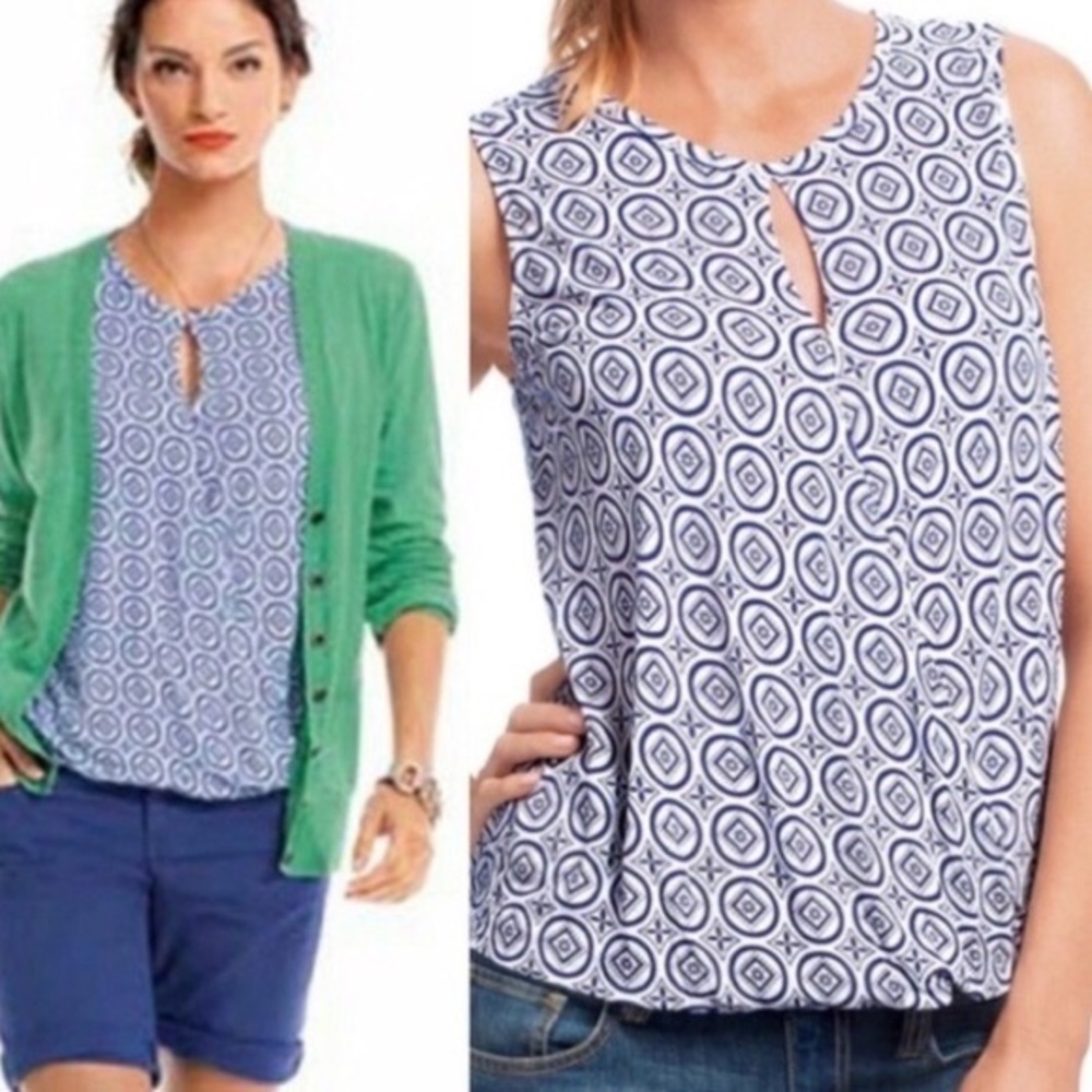 CAbi #733 Medallion Keyhole Crossover Wrap Top